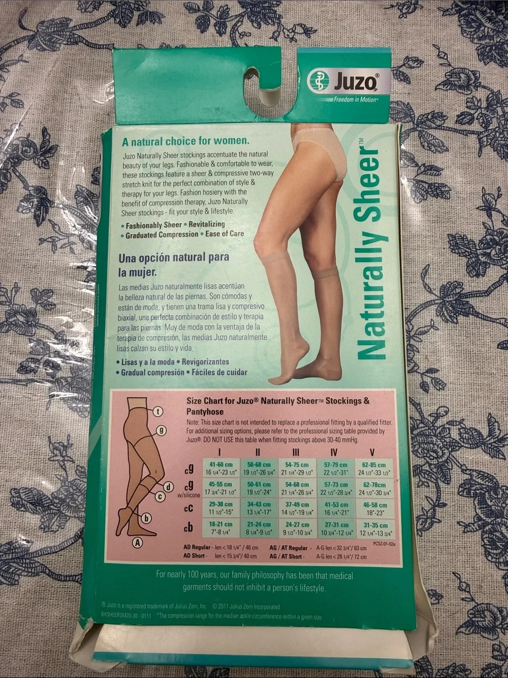 Juzo Naturally Sheer 20-30 Compression Stockings - Beige Size V Model 2101